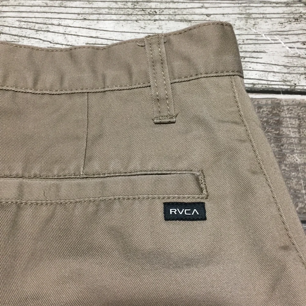 RVCA Weekend Chino Shorts Men’s 29 Brown Tan (Inseam 9) Canvas Casual